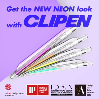 [볼펜1사랑] 클립펜(클립볼펜) CLIPEN 형광 (Neon ink)형광 클립펜 UV칼라인쇄비 개당700원/전체인쇄(10cm)별도